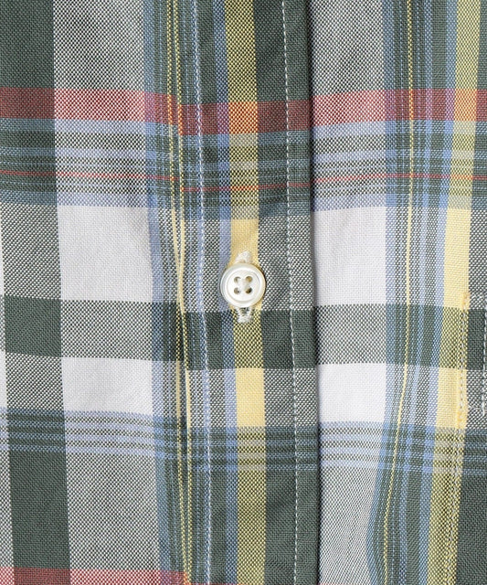 SHIPS: japan quality オーガニックコットン チェック ボタンダウンシャツ S/S