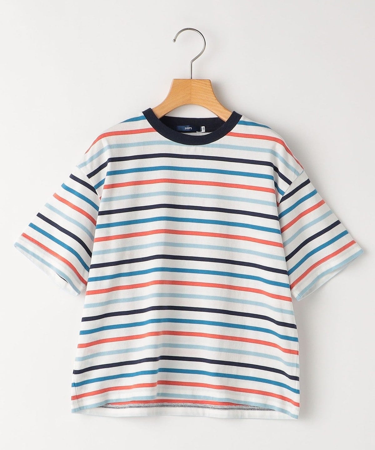 SHIPS KIDS:140〜160cm / オーガニック コットン ボーダー TEE