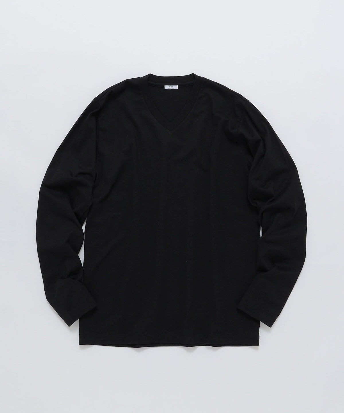 SHIPS: 抗菌・防臭 NANO-FINE(R) ハイゲージ Vネック Tシャツ (ロンT)