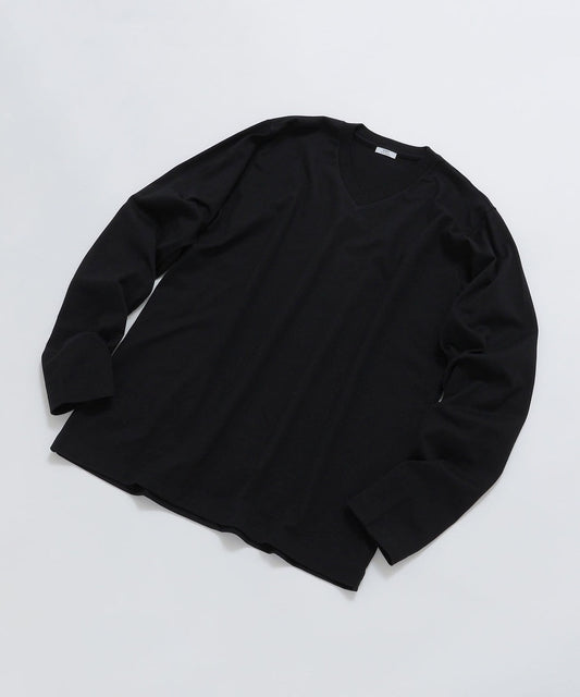 SHIPS: 抗菌・防臭 NANO-FINE(R) ハイゲージ Vネック Tシャツ (ロンT)