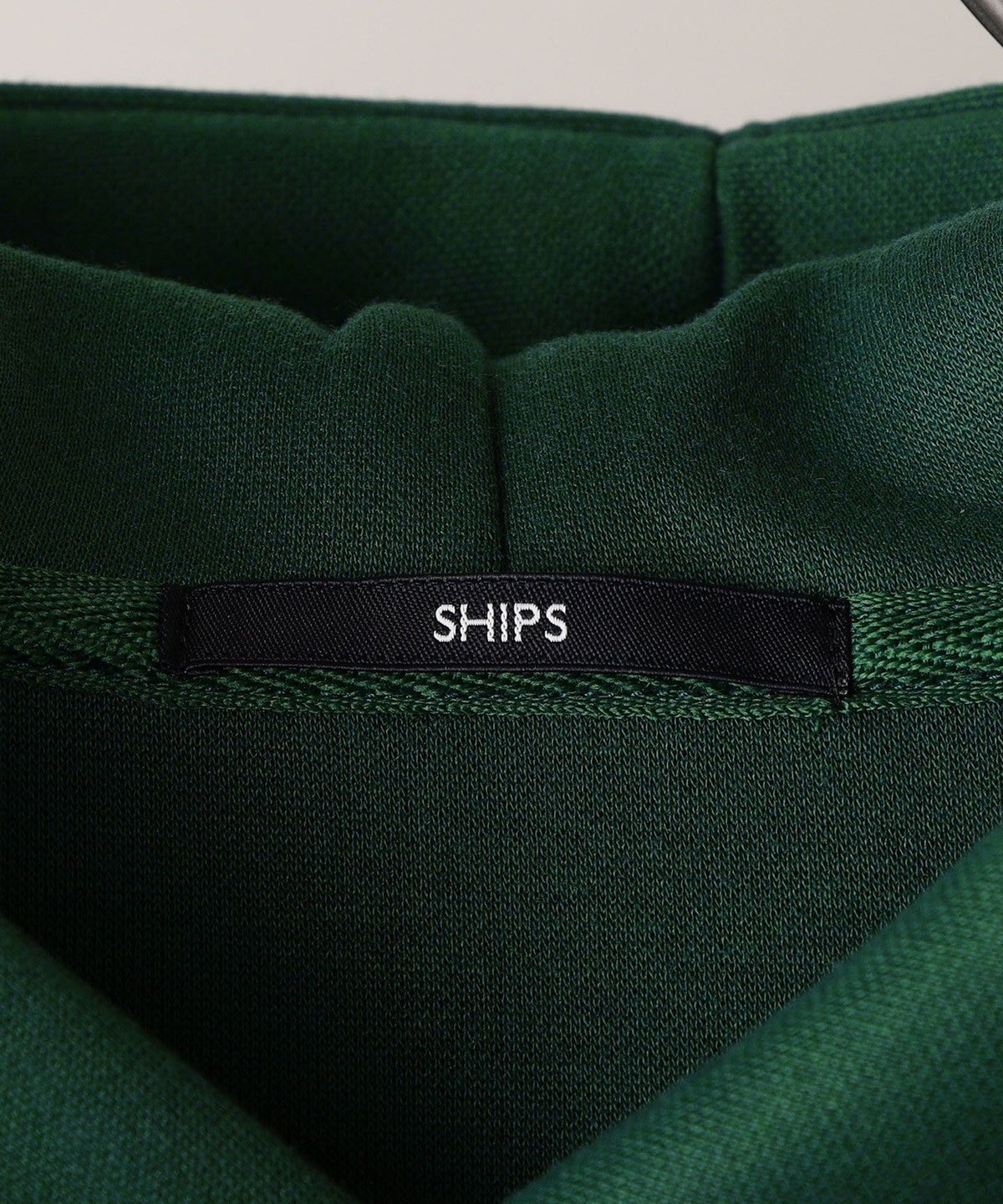 【WEB限定】SHIPS: スタイリッシュ ロゴ ワッペン バルキー ポンチ プルオーバー パーカー