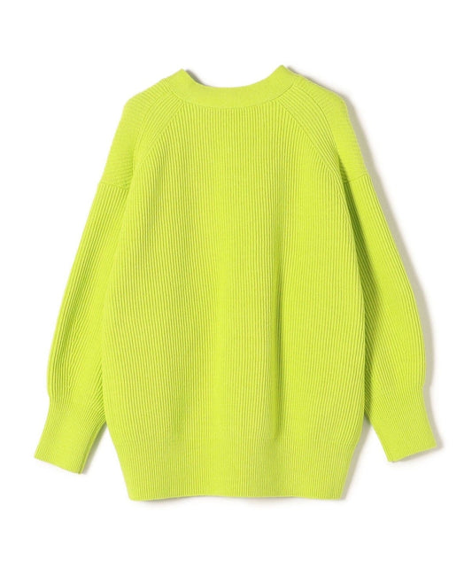 〈手洗い可能〉コットンポリ ローゲージ Vネック カーディガン