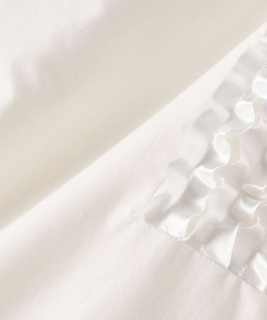 〈手洗い可能〉異素材 フリル デザイン ブラウス 24SS