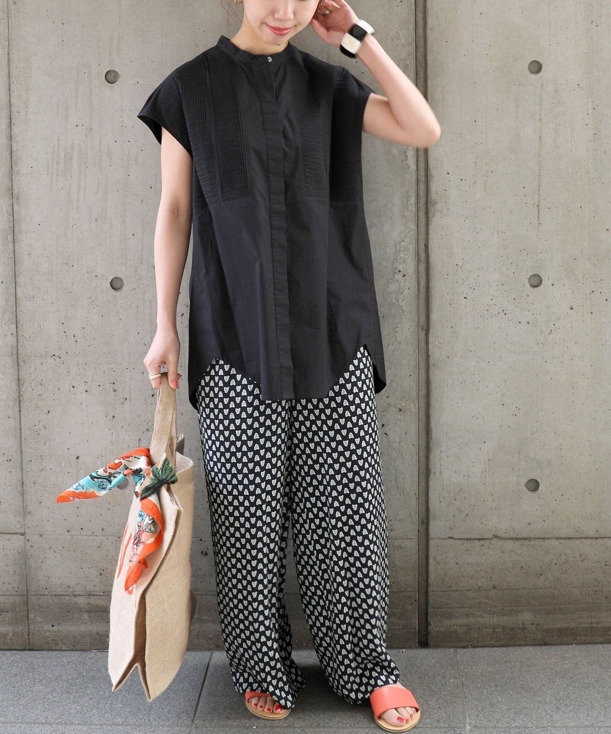 SHIPS any: ピンタック ロングシャツ〈ウォッシャブル〉