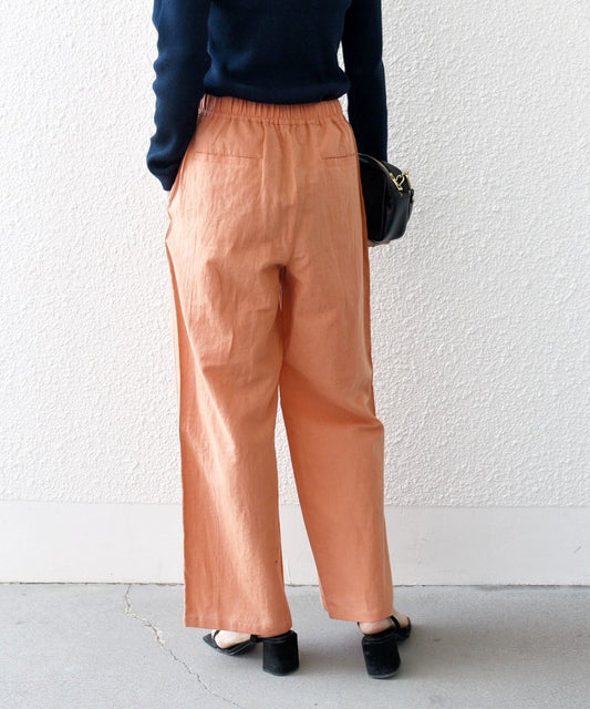 SHIPS any: 〈洗濯機可能〉リネン ミックス サイド ブレード イージー パンツ