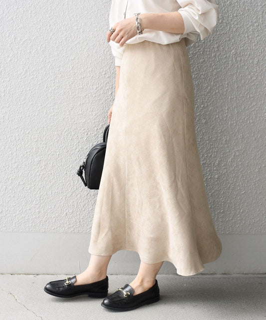 〈手洗い可能〉フェイクスエードスカート