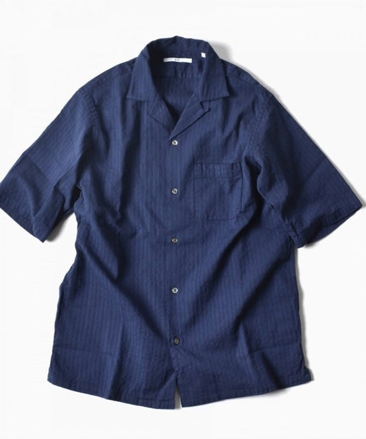 SHIPS: コットン ドビー リラックス オープンカラーシャツ 5分袖