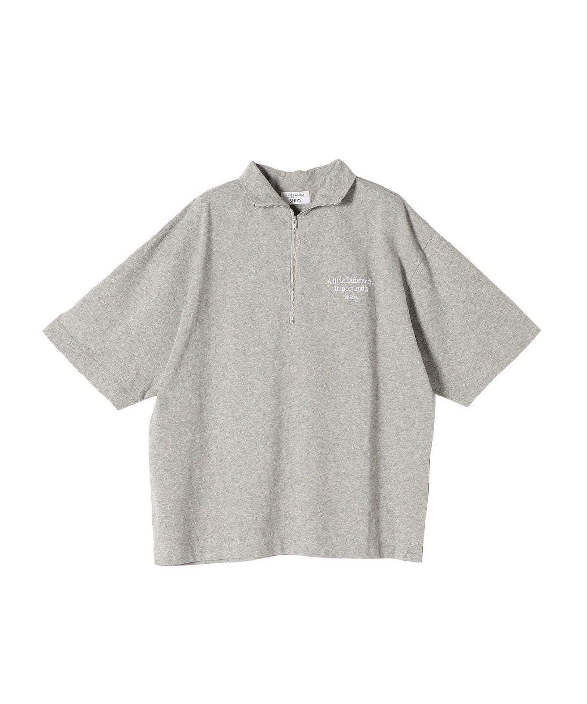 【SHIPS別注】81BRANCA:〈洗濯機可能〉ハーフジップ カットソー
