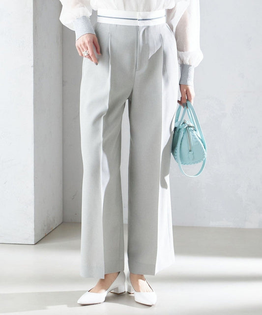 〈手洗い可能〉マーベルト デザイン ワイド パンツ