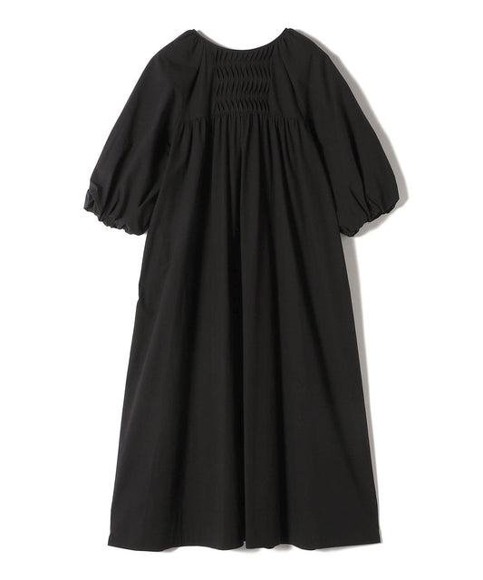 SHIPS Primary Navy Label:〈手洗い可能〉コットン フロント ピンタック ワンピース