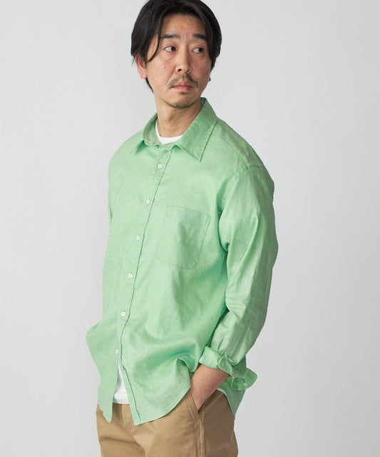 SHIPS: SOLOTEX(R) サフィラン リネン ハイブリッド レギュラーカラーシャツ