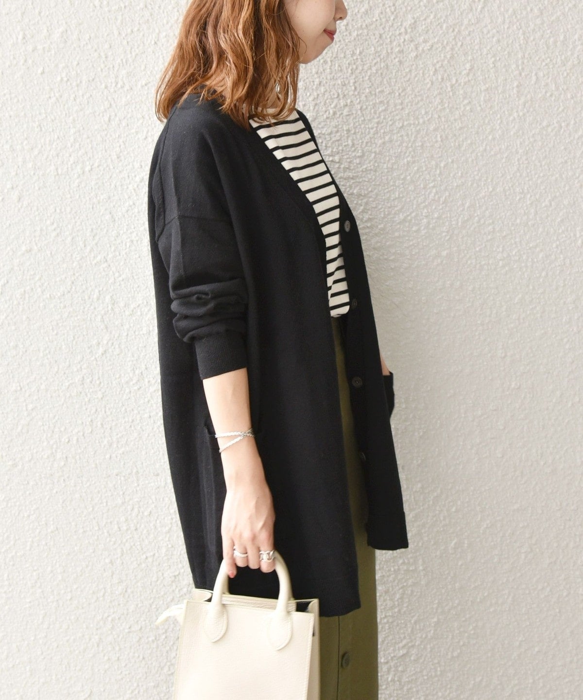 SHIPS any: カシミヤ ミックス ポケット Vネック ニット カーディガン
