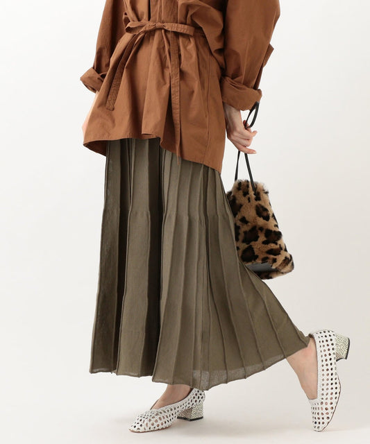 PrimaryNavyLabel:プリーツニットスカート