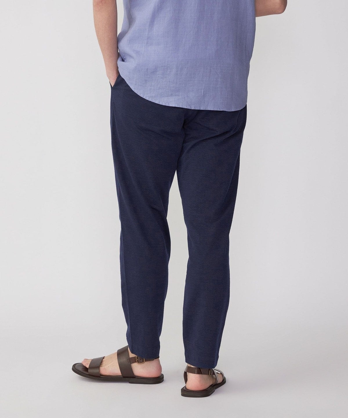 SHIPS: シアサッカー トリコット パンツ