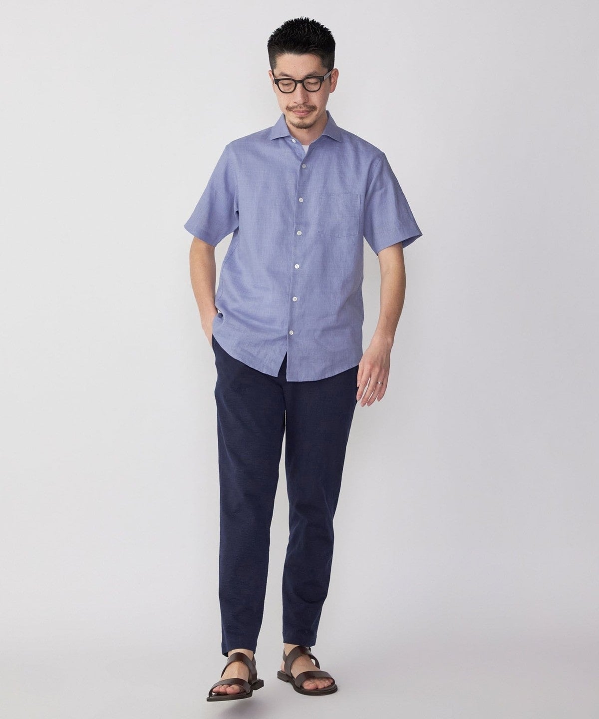 SHIPS: シアサッカー トリコット パンツ