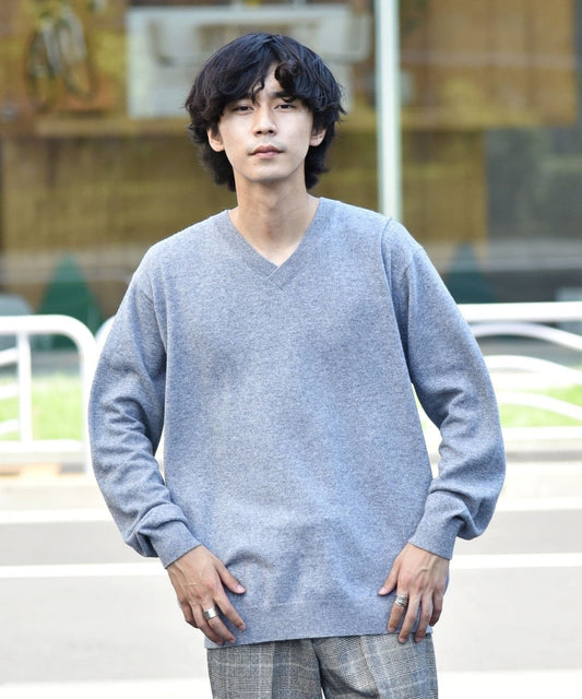 SHIPS:〈手洗い可能〉ケアフリー Vネックニット プルオーバー