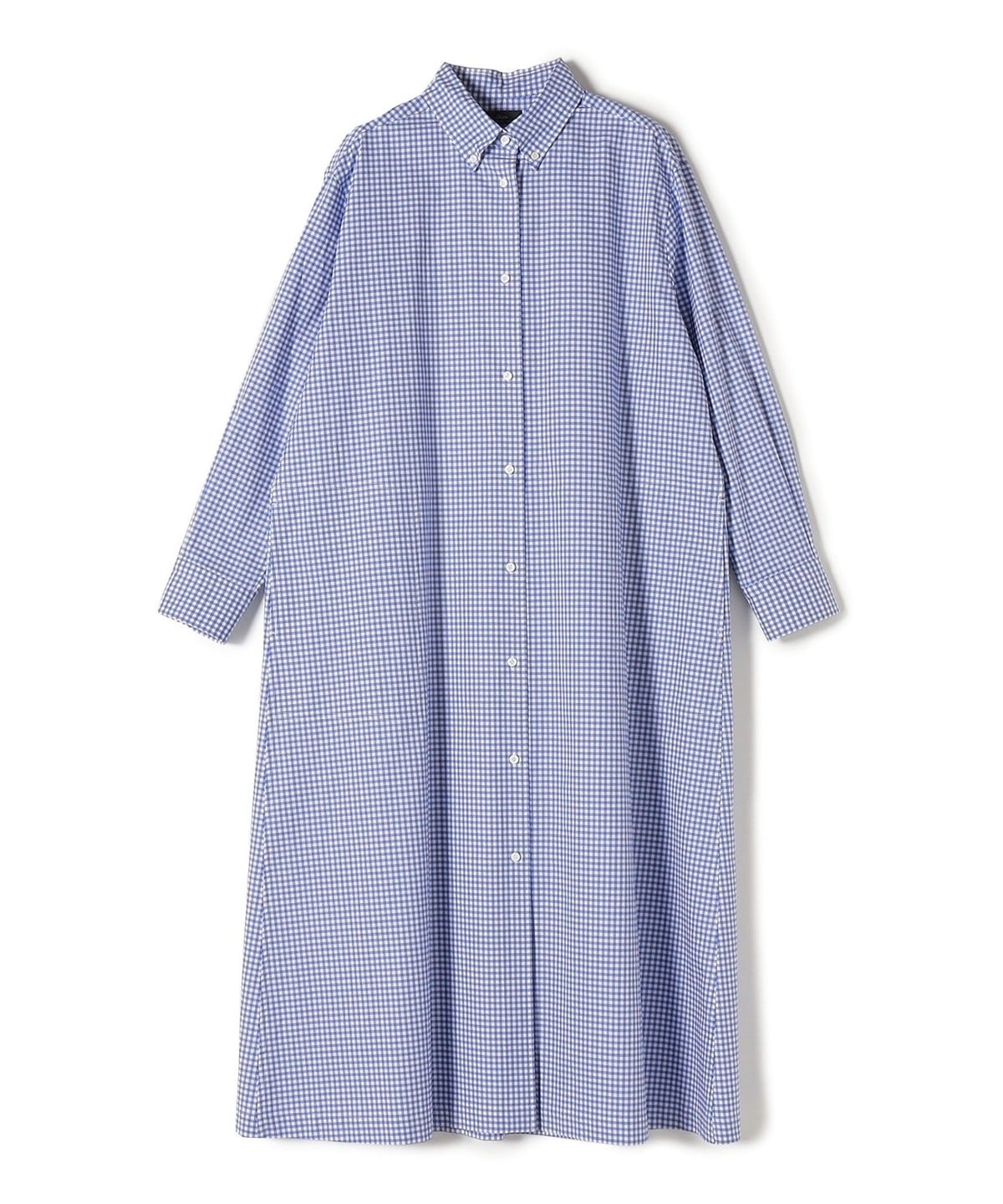 SHIPS Primary Navy Label:〈手洗い可能〉ギンガム チェック ボタンダウン ワンピース