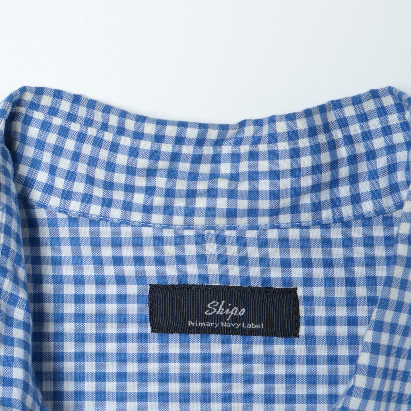 SHIPS Primary Navy Label:〈手洗い可能〉ギンガム チェック ボタンダウン ワンピース