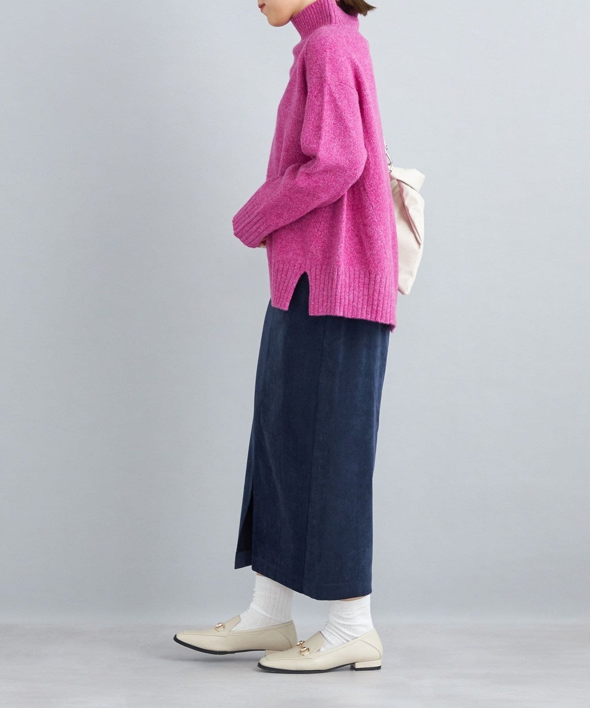 〈手洗い可能〉ストレッチ 細畝 コーデュロイ タイトスカート