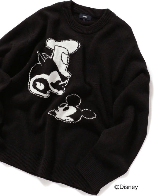 SHIPS DISNEY COLLECTION: ミッキー インターシャ ニット