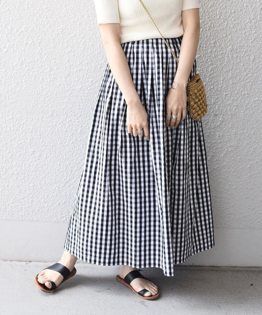 SHIPS Days STANDARD:ギンガムスカート