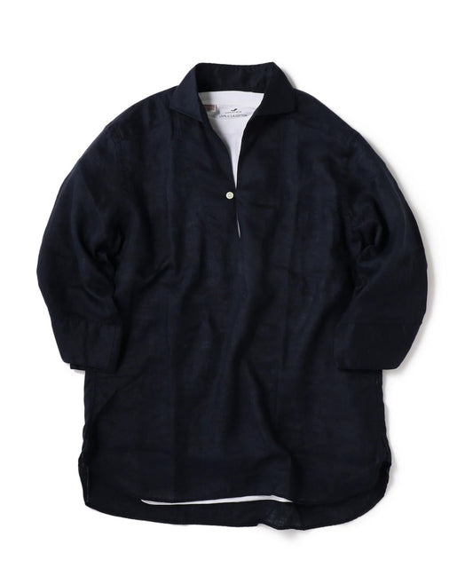 SHIPS JET BLUE:《maide in Japan》L.B.N.リネンカプリ 7分袖シャツ