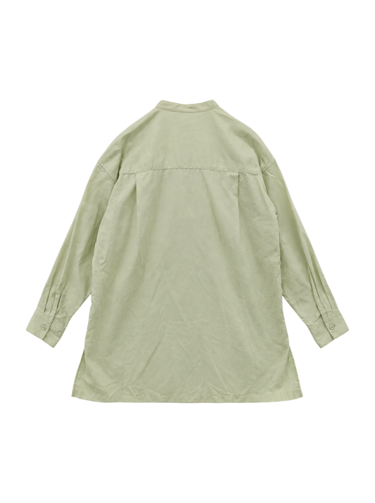 【WEB限定】SHIPS any: 〈洗濯機可能〉リネン ミックス スタンドカラー ポケット シャツ 25SS