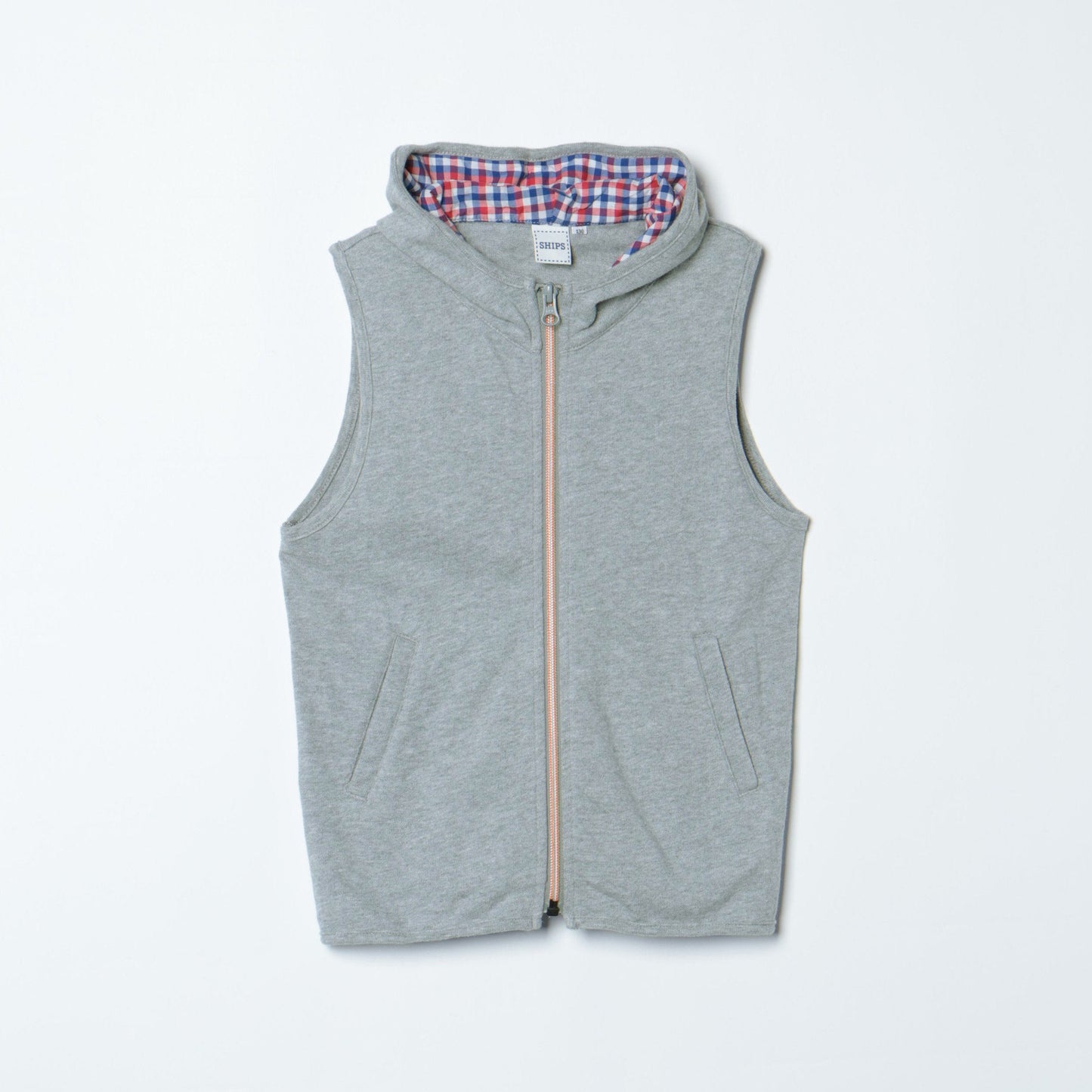 HOOD COLOR ZIP VEST