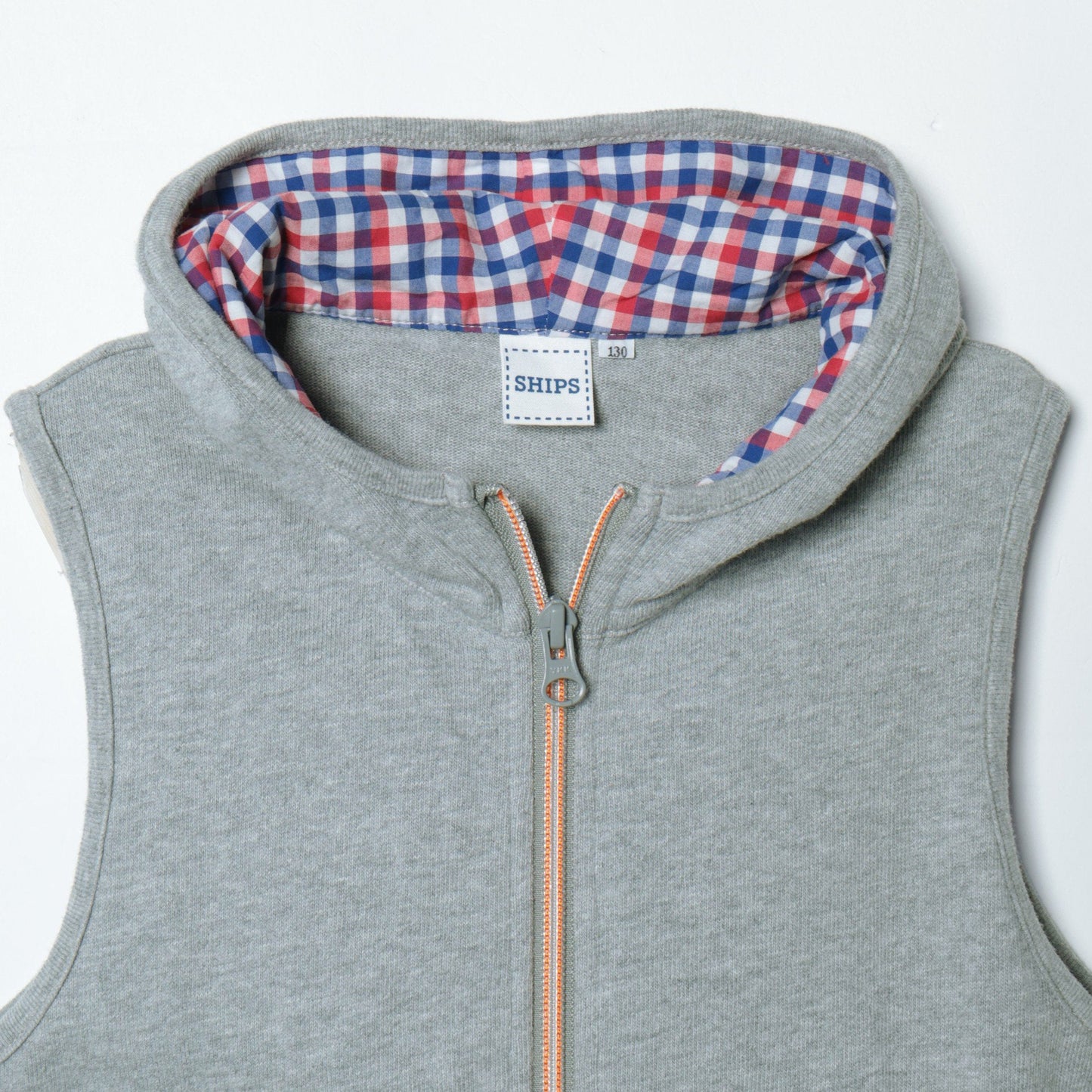 HOOD COLOR ZIP VEST