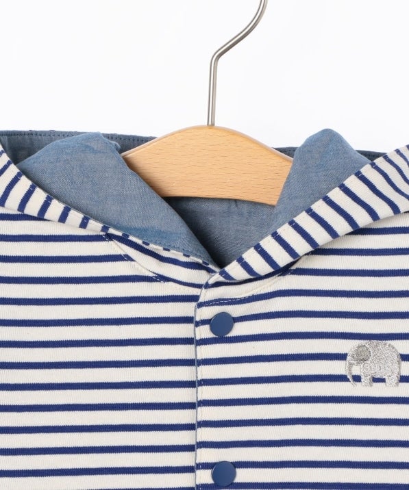 SHIPS KIDS:リバーシブル ボーダー マント 2018SS