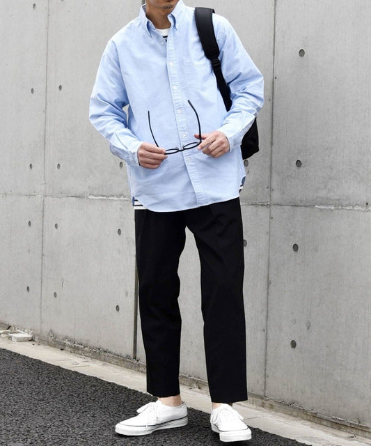 SHIPS any: COTTON USA ワンポイント ロゴ 刺繍 オックス ボタンダウン シャツ 24SS