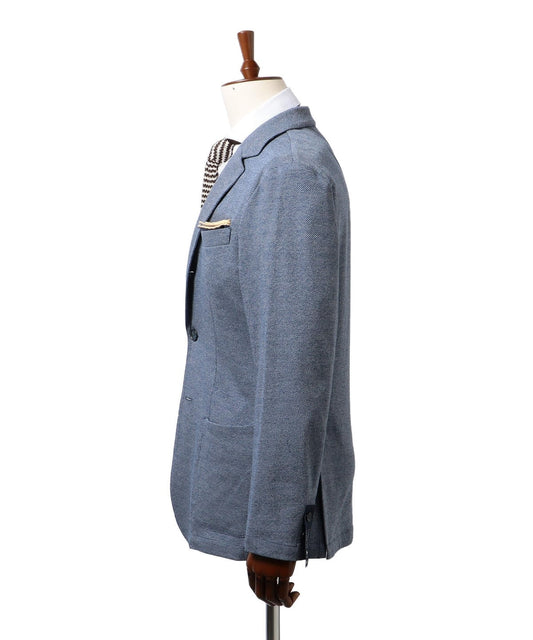 SD: ジャージー コットン リネン ソリッド ジャケット(ライトブルー)