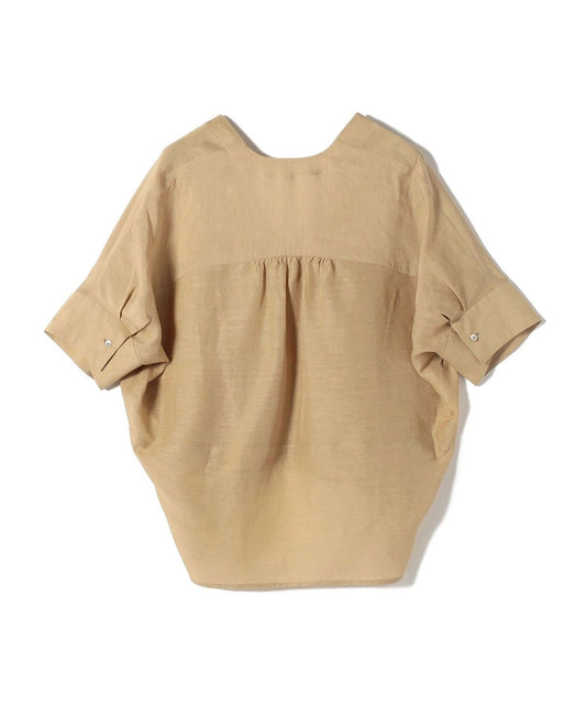 【一部WEB限定】〈手洗い可能〉IMPERIAL LINEN スキッパー ブラウス