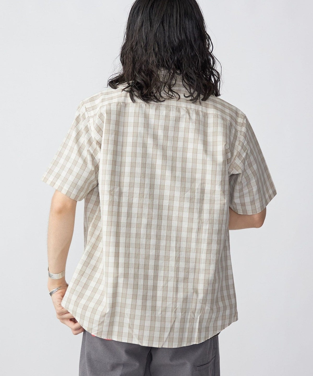 SHIPS: ECOPET(R) チェック セミワイドカラーシャツ S/S