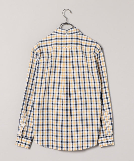 SHIPS: コットン/リネン ギンガムチェック ボタンダウン シャツ