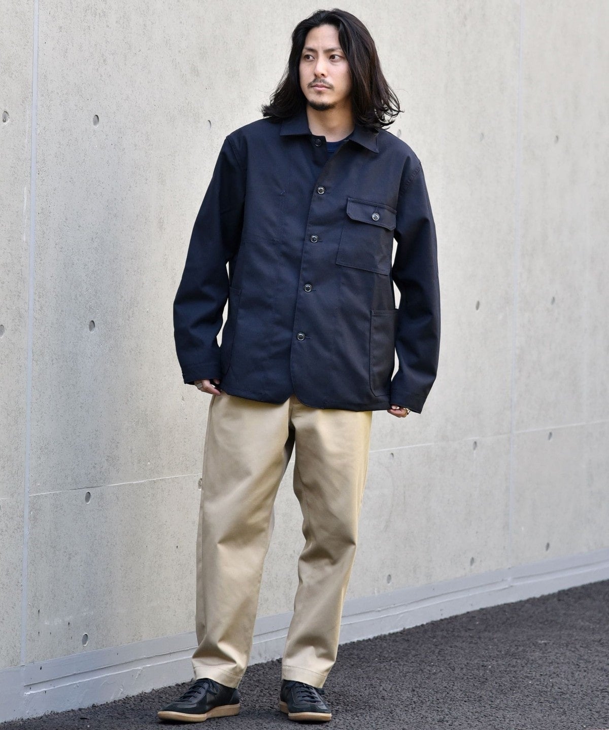 SHIPS: MADE IN USA LAPD ウールサージ カバー ブルゾン