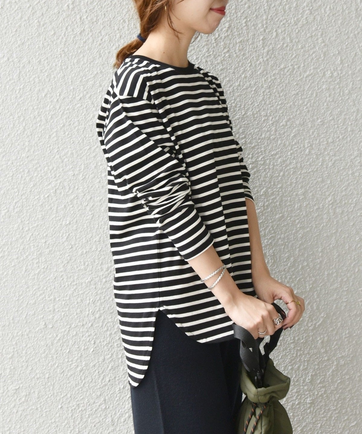 SHIPS any: 〈吸水速乾〉ラウンドヘム ロングスリーブ TEE2
