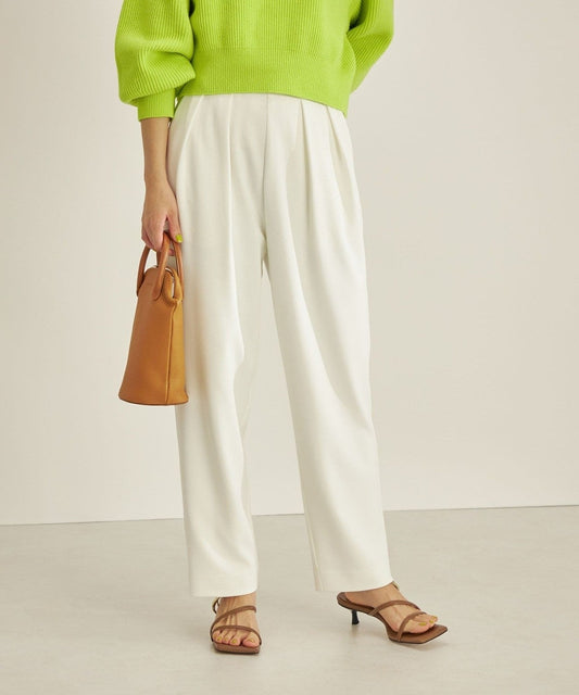 〈手洗い可能〉2タック ジョーゼット テーパード パンツ