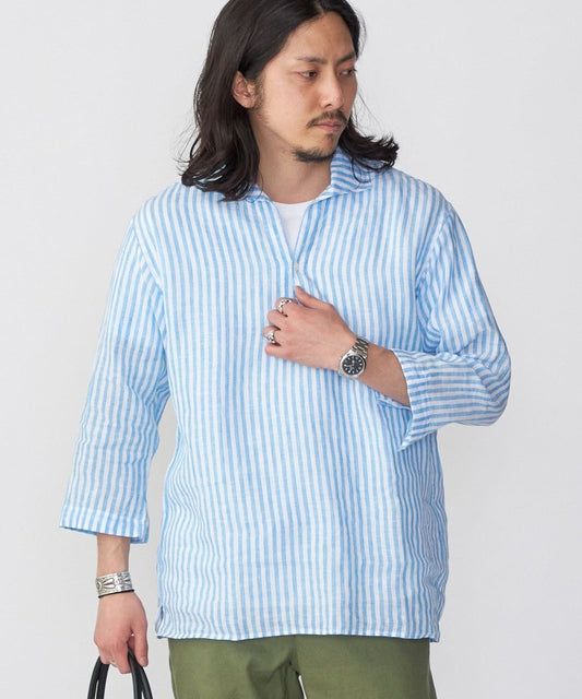 SHIPS: Herdmans リネン リラックス 7スリーブ カプリシャツ