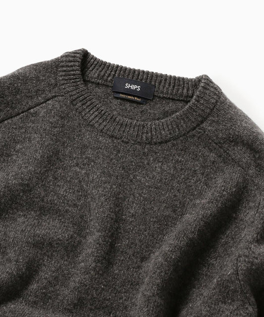 SHIPS: CHIAVAZZA ジーロンラム クルーネック プルオーバー ニット