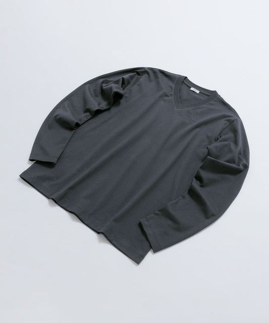 SHIPS: 抗菌・防臭 NANO-FINE(R) ハイゲージ Vネック Tシャツ (ロンT)