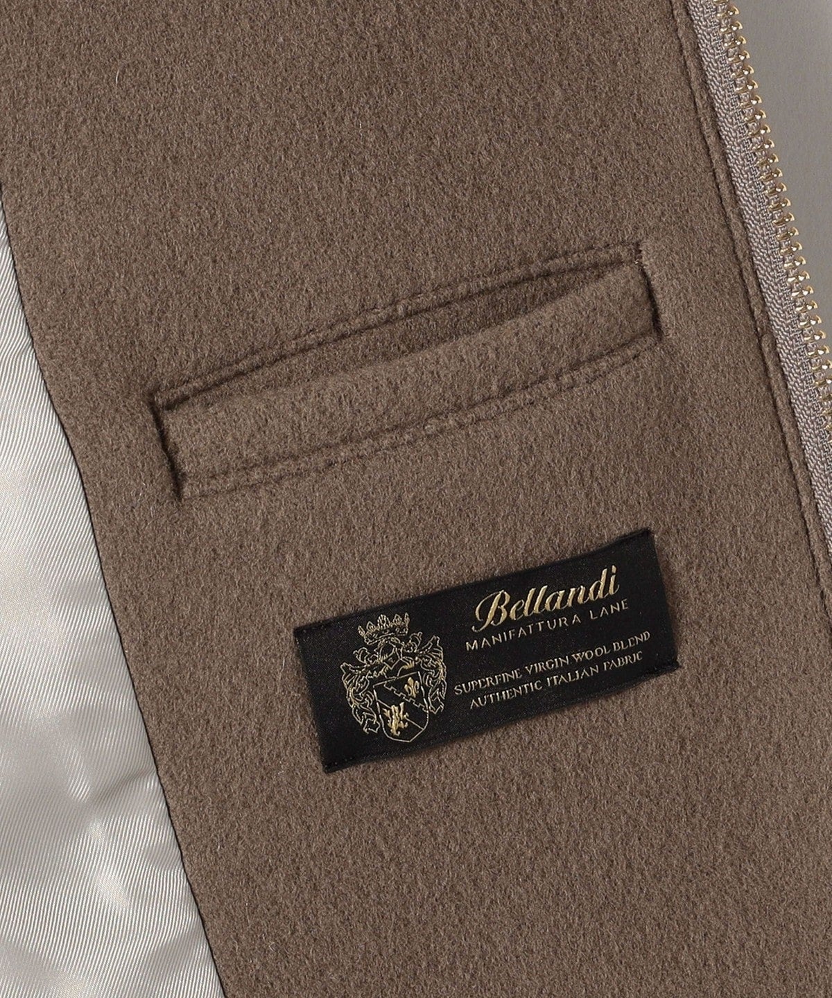Bellandi SUPER130 コクーン ショート コート