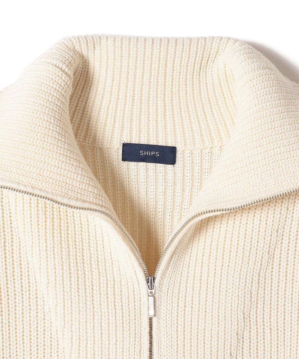 〈手洗い可能〉片畦編み ハーフ ジップ ワンピース