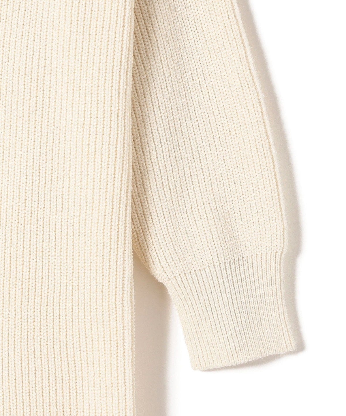 〈手洗い可能〉片畦編み ハーフ ジップ ワンピース