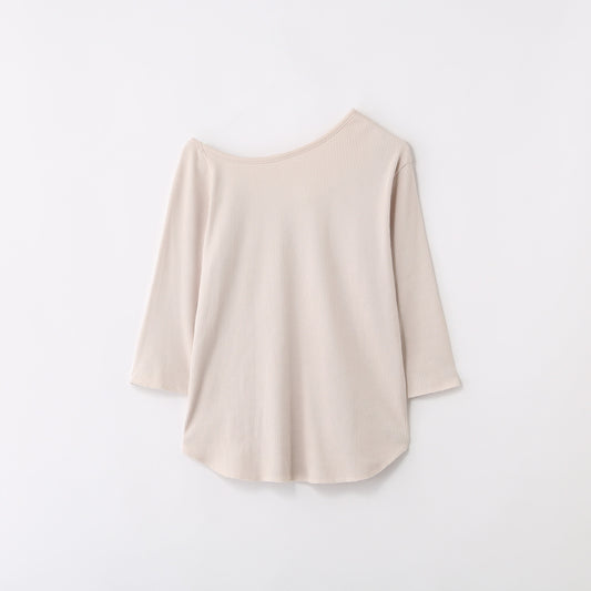 Prefer SHIPS:7部袖アシンメトリーカットソー