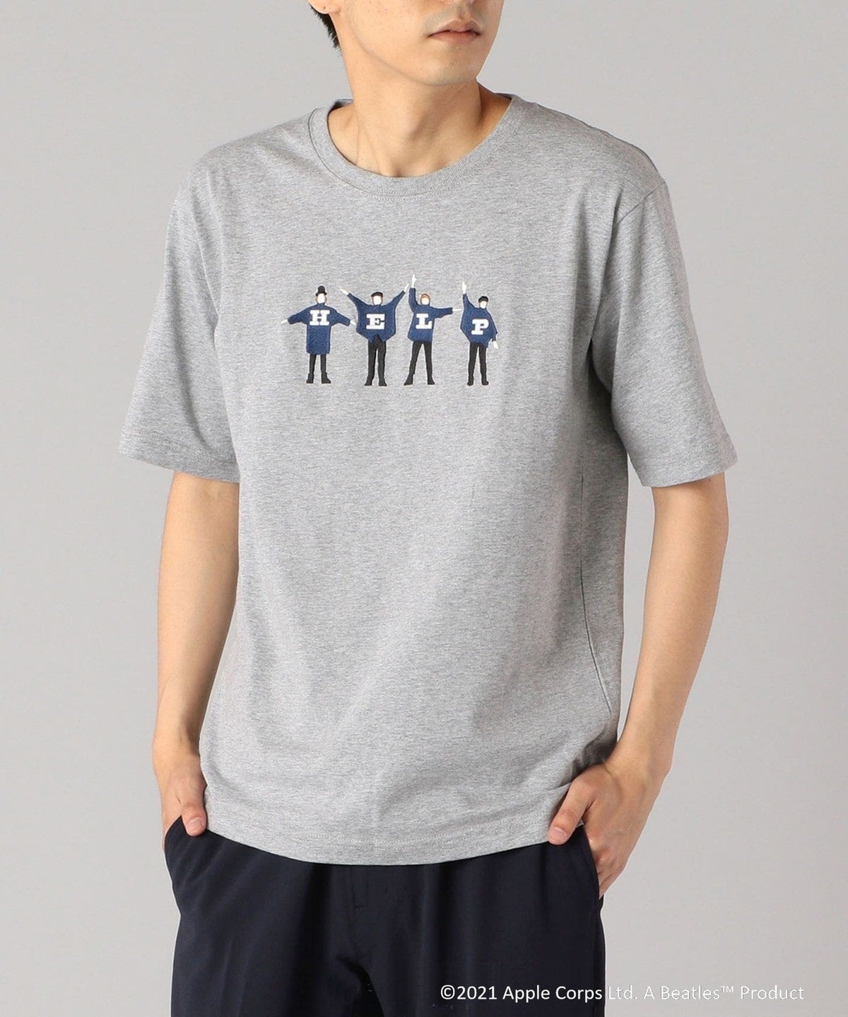 SHIPS: THE BEATLES エンブロイダリー Tシャツ / M / グレー | SHIPS