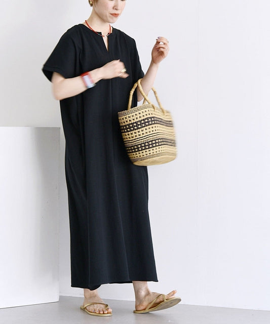 SHIPS any:〈抗菌防臭〉USAコットン ボックス シルエット ワンピース