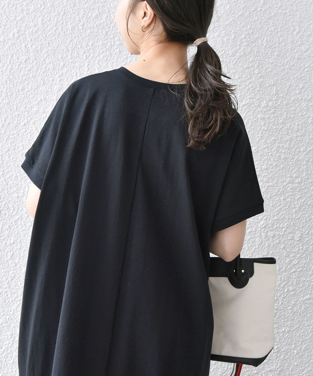 SHIPS any:〈抗菌防臭〉USAコットン ボックス シルエット ワンピース