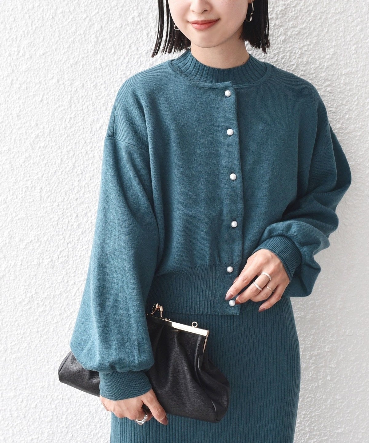 〈手洗い可能〉カーディガン + ワンピース ニット セットアップ