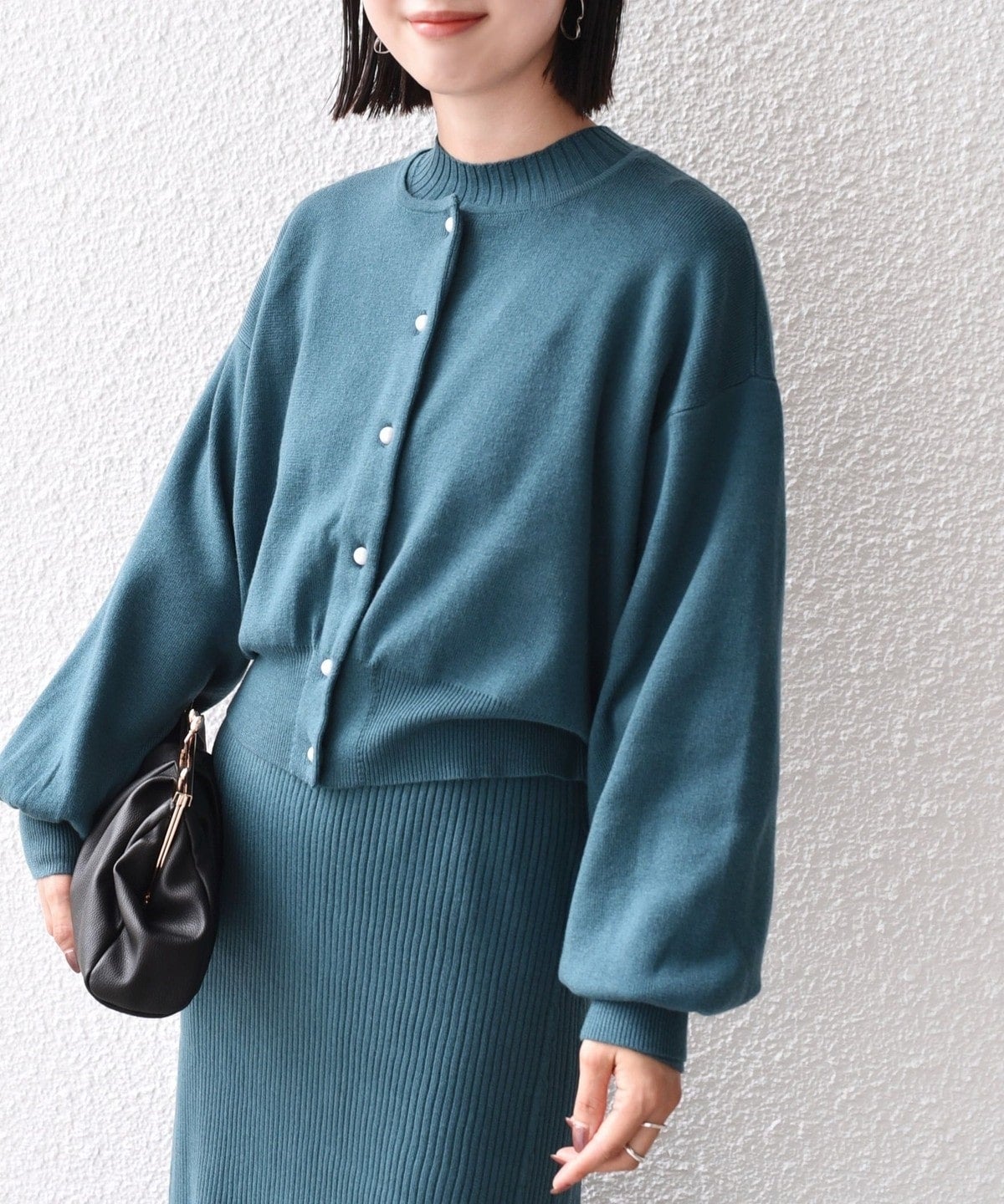 〈手洗い可能〉カーディガン + ワンピース ニット セットアップ